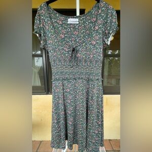 Urban outfitters, green floral dress, size small